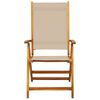 vidaXL Chaises pliables de jardin lot de 2 bois d'acacia et textil&egrave;ne