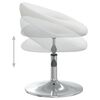 vidaXL Chaise pivotante de salle &agrave; manger Blanc Similicuir