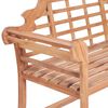 vidaXL Banc de jardin avec coussin vert 120 cm Bois de teck massif
