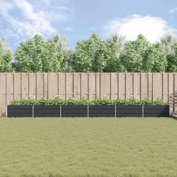 vidaXL Jardini&egrave;re Anthracite 195 x 100 x 45 cm Acier galvanis&eacute;