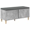 vidaXL Banc d'entr&eacute;e avec coussin Gris B&eacute;ton 100 x 38 x 46 cm