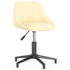 vidaXL Chaise pivotante de salle &agrave; manger Cr&egrave;me Velours
