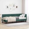 vidaXL Cadre de lit d'angle avec matelas 2 pcs Vert Velours