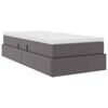 vidaXL Lit avec rangement et matelas Gris 100 x 200 cm Simili cuir