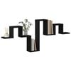 vidaXL &Eacute;tag&egrave;re Murale Montage mural Ch&ecirc;ne noir 104,5 x 43 x 10 cm