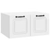 vidaXL Meuble TV mural Montage mural Blanc brillant 59,5 x 41 x 30 cm