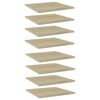 vidaXL Panneau de biblioth&egrave;que 8pcs Ch&ecirc;ne sonoma 40x40x1,5cm Agglom&eacute;r&eacute;