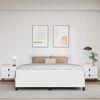vidaXL Cadre de lit avec matelas Blanc 180 x 200 cm tissu
