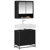 vidaXL Ensemble de mobilier de salle de bain 2 pcs Ch&ecirc;ne noir
