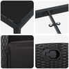 vidaXL Ensemble de salle à manger pour jardin 3 pcs Noir polyrotin