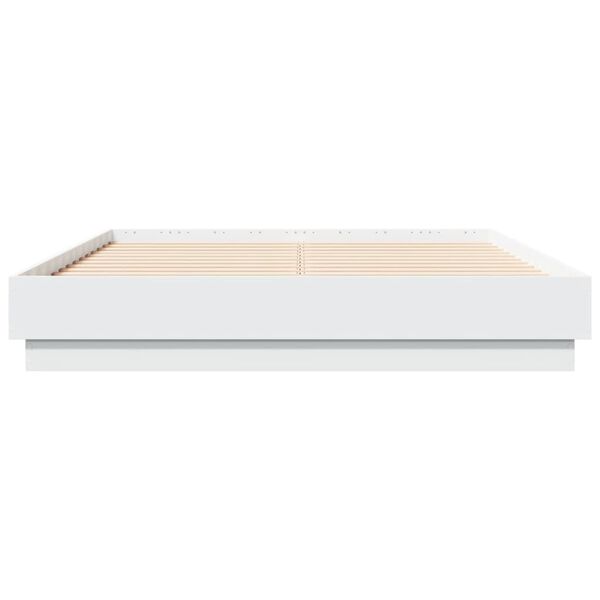 vidaXL Cadre de lit sans matelas blanc 135x190 cm