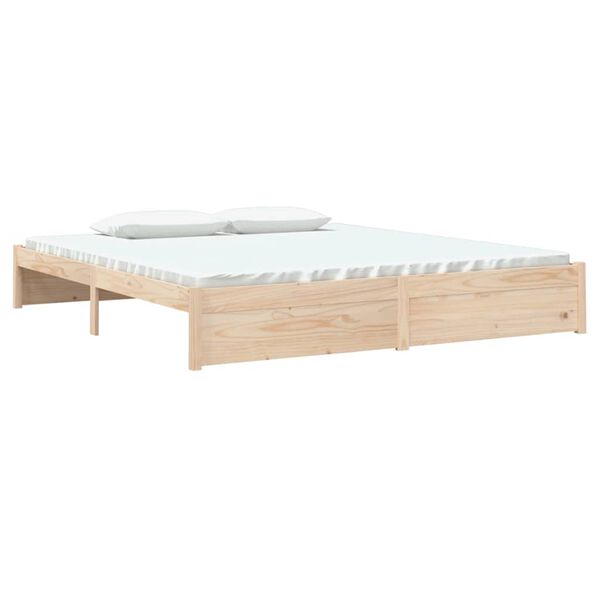 vidaXL Cadre de lit sans matelas bois massif 180x200 cm
