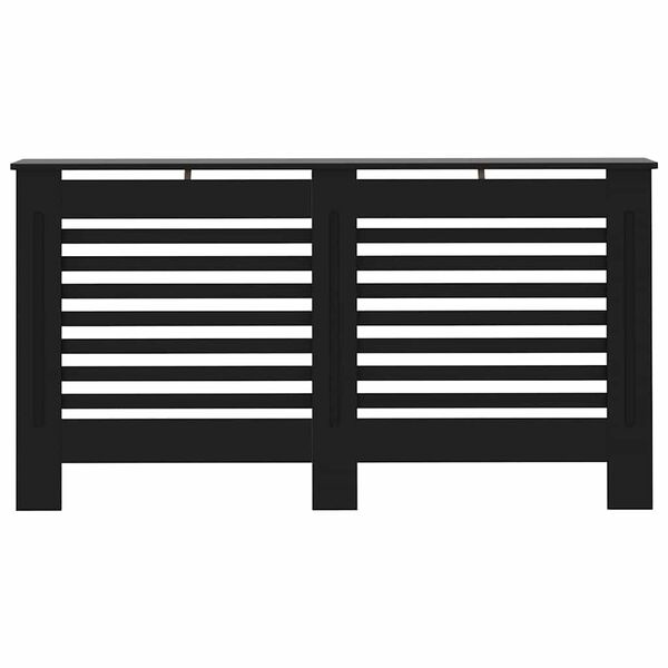 vidaXL Cache-radiateur noir 152x19x81,5 cm MDF