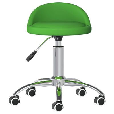vidaXL Chaise pivotante de bureau Vert Similicuir