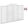 vidaXL Paniers &agrave; gabions arqu&eacute;s 6 pcs 300x30x180/200 cm fer galvanis&eacute;