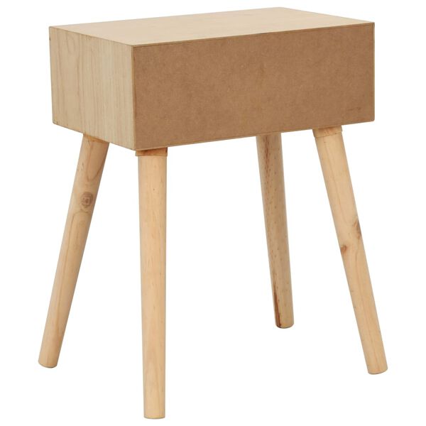 vidaXL Table de chevet avec 1 tiroir 44x30x58,5 cm Bois de pin massif