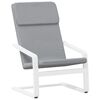 vidaXL Chaise de relaxation avec repose-pied Gris clair Tissu