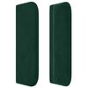 vidaXL T&ecirc;te de lit avec oreilles Vert fonc&eacute; 163x16x78/88 cm Velours