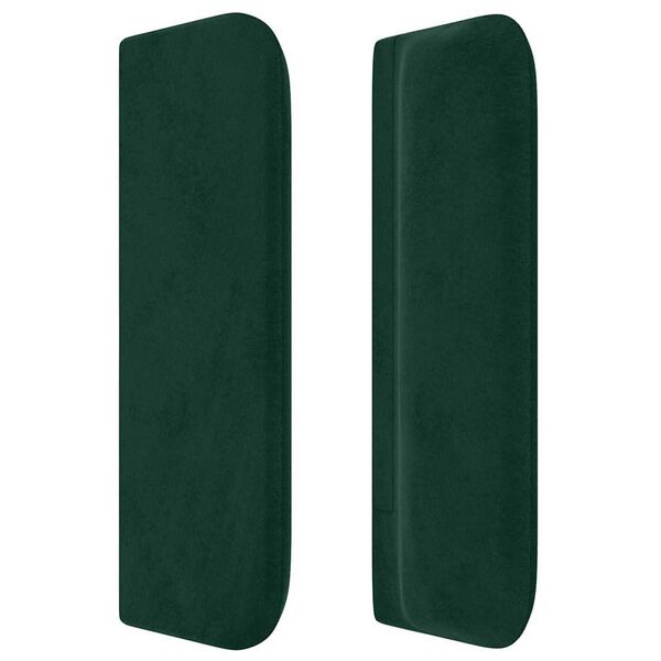 vidaXL T&ecirc;te de lit avec oreilles Vert fonc&eacute; 163x16x78/88 cm Velours