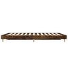 vidaXL Cadre de lit sans matelas ch&ecirc;ne fum&eacute; 135x190 cm bois ing&eacute;nierie