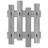 vidaXL Porte-manteau mural Montage mural Gris Sonoma 60 x 3 x 82 cm