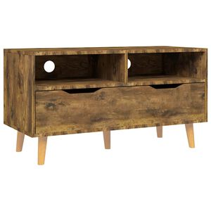 vidaXL Meuble TV ch&ecirc;ne fum&eacute; 90x40x48,5 cm bois d'ing&eacute;nierie