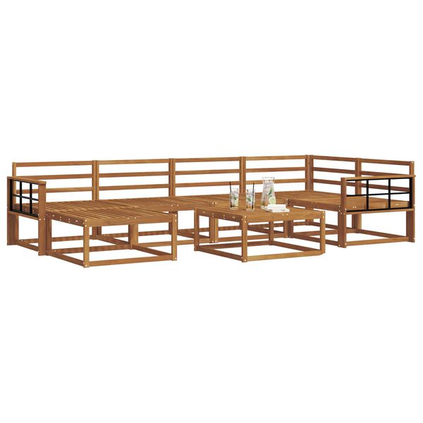 vidaXL Ensemble de canap&eacute;s d'ext&eacute;rieur 7 pcs Naturel