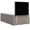 vidaXL Sommier &agrave; lattes de lit avec matelas Taupe 120x200 cm Tissu
