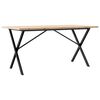 vidaXL Table &agrave; manger cadre en X 160x80x75,5 cm bois pin massif acier