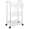 vidaXL Chariot de rangement &agrave; 3 niveaux transparent acrylique