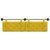 vidaXL T&ecirc;te de lit suspendue Jaune 170 x 55 x 5 cm Velours