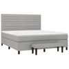 vidaXL Sommier &agrave; lattes de lit avec matelas Gris clair 180x200cm Tissu