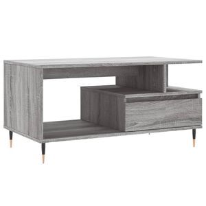 vidaXL Table basse Sonoma gris 90x49x45 cm Bois d'ing&eacute;nierie