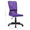 vidaXL Chaise de bureau Violet 44x52x100 cm Tissu en maille