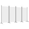 vidaXL Cloison de s&eacute;paration 4 panneaux Blanc 346x180 cm Tissu