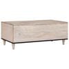 vidaXL Table basse Beige 100 x 54 x 40 cm Bois d'acacia massif