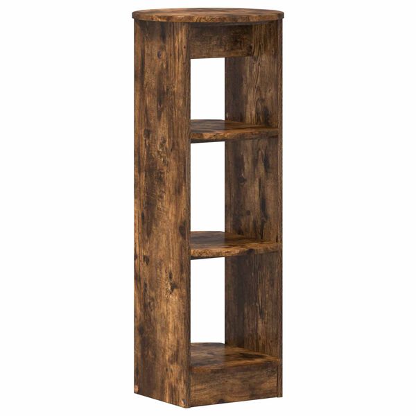 vidaXL Meuble d'appoint Ch&ecirc;ne Fum&eacute; 40 x 40 x 100 cm Bois d&rsquo;ing&eacute;nierie