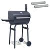 vidaXL Grill charbon 75 x 48 x 120 cm Argent&eacute;