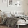 vidaXL T&ecirc;te de lit de remplacement m&eacute;tal blanc 200 cm