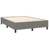 vidaXL Sommier &agrave; lattes de lit avec matelas Gris fonc&eacute; 140x190cm Tissu