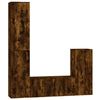 vidaXL Ensemble de meubles TV 4 pcs Ch&ecirc;ne fum&eacute; Bois d'ing&eacute;nierie