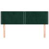 vidaXL T&ecirc;tes de lit Vert fonc&eacute; 144x5x78/88 cm Velours