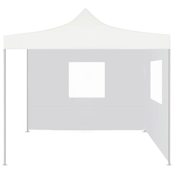vidaXL Tente de réception pliable avec 2 parois 3x3 m Acier Blanc