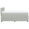 vidaXL Sommier &agrave; lattes de lit et matelas Gris clair 140x190cm Velours