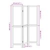 vidaXL Cloison de s&eacute;paration 3 panneaux marron fonc&eacute; paulownia massif
