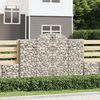 vidaXL Paniers à gabions arqués 50 pcs 200x50x140/160 cm Fer galvanisé
