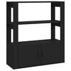 vidaXL Buffet Noir 80x30x90 cm Bois d'ing&eacute;nierie