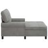 vidaXL Chaise longue avec coussin Gris clair 91 x 157 x 91 cm Velours