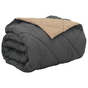 vidaXL Duvet complet toute l'ann&eacute;e Anthracite et Taupe 200 x 200 cm