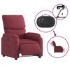 vidaXL Fauteuil inclinable &eacute;lectrique Rouge bordeaux Tissu